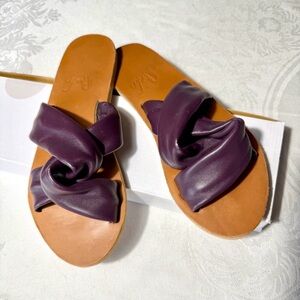 Sseko Leather Crossover Sandals Flats size 9